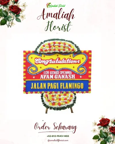 Bunga Papan Congratulation di Bandara Nusa Wiru Cilacap